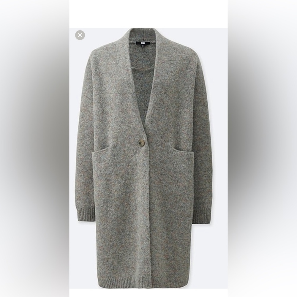 Uniqlo Long Wool Cardigan XS Old Money Clean Girl Aesthetic Chic